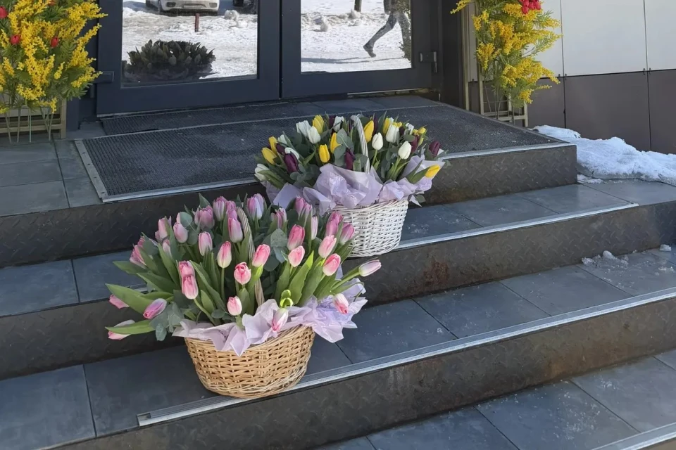 Композиция в корзинке