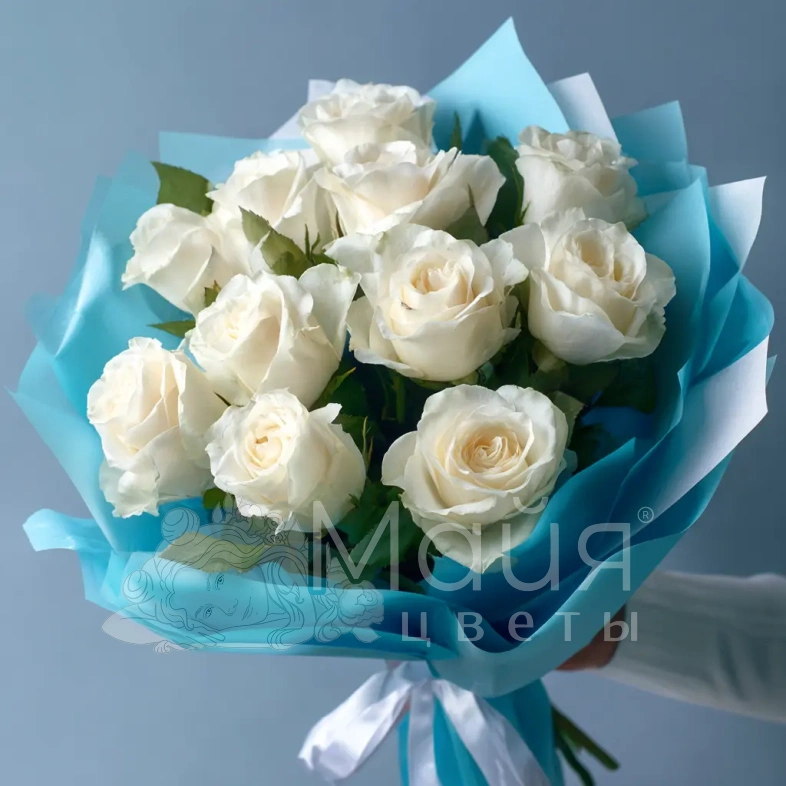 Белые розы &laquo;Тишина зимы&raquo;