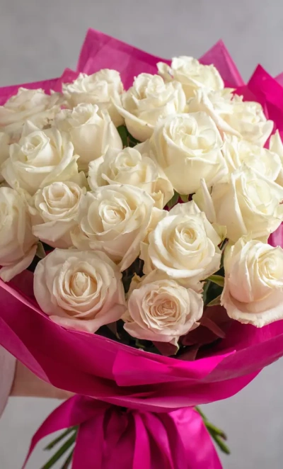 Белые розы «Чистота сердца»