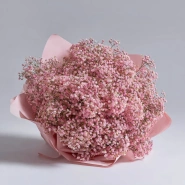 Монобукет из розовой гипсофилы. 1