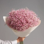 Монобукет из розовой гипсофилы. 0