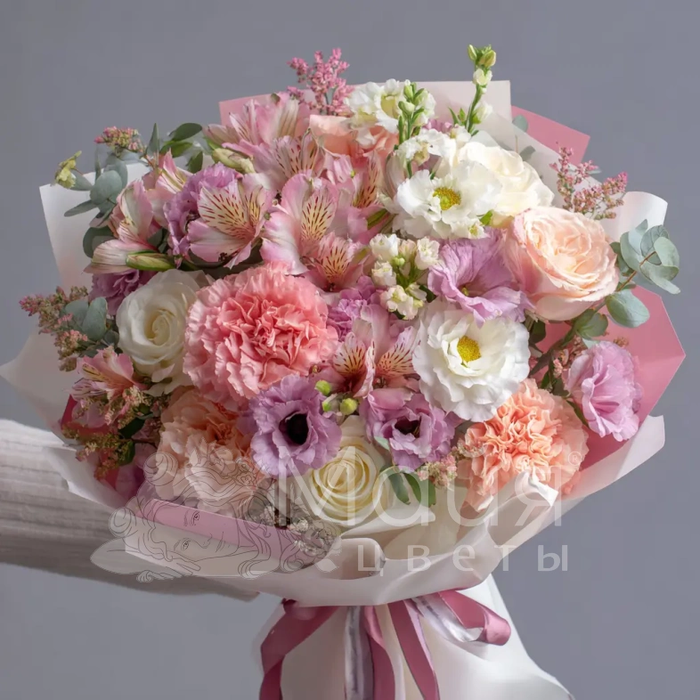 Букет с альстромериями &laquo;Калейдоскоп чувств&raquo;