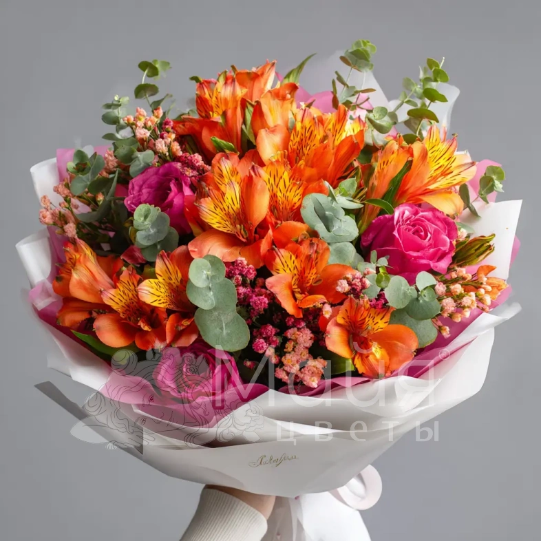 Букет с альстромериями &laquo;Заряд энергии&raquo;