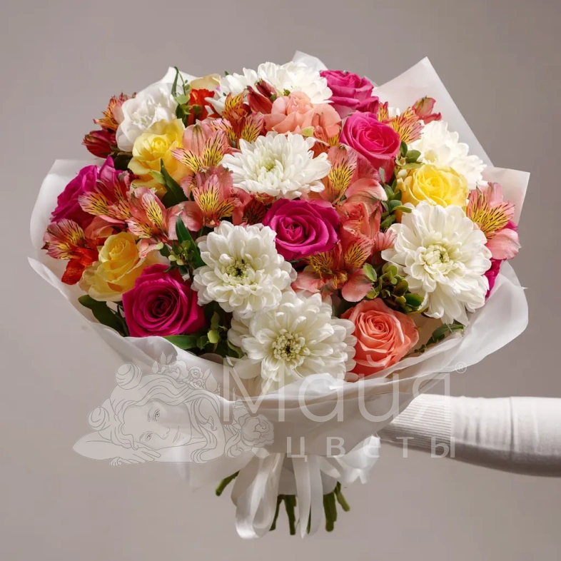 Букет с альстромериями &laquo;Взрыв цвета&raquo;