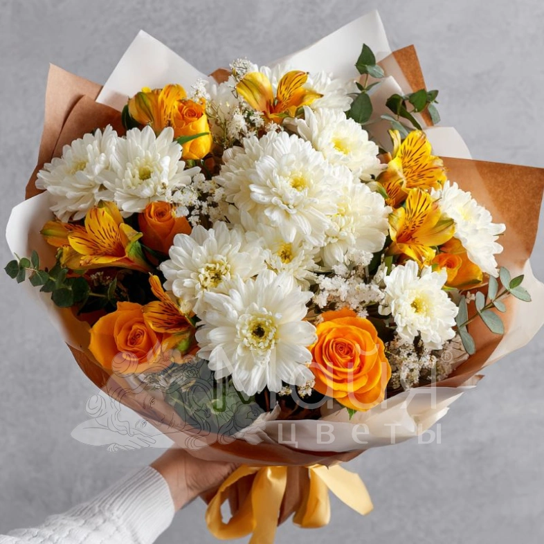 Букет с хризантемами &laquo;Симфония сентября&raquo;