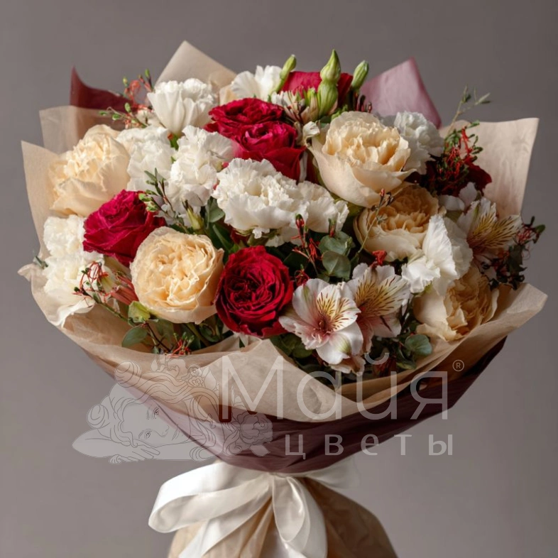 Букет с эустомами &laquo;Тонкая грань&raquo;