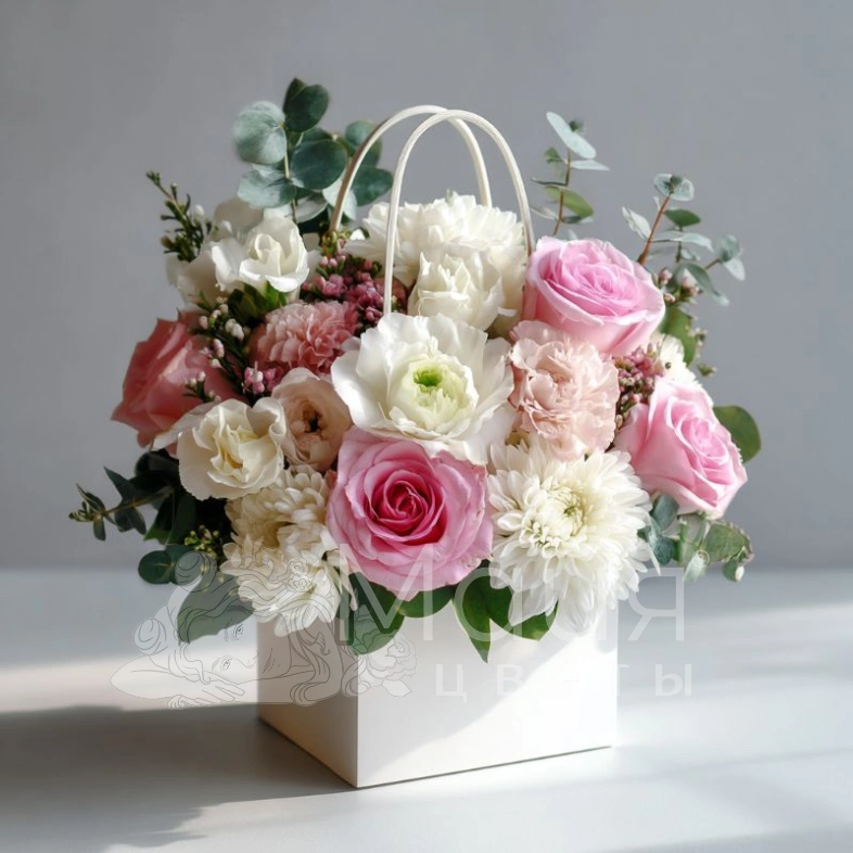 Композиция в сумочке &laquo;Нежность с собой&raquo;