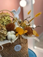 Пасхальная корзинка с сухоцветами 1