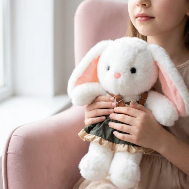 Зайка плюшевый.