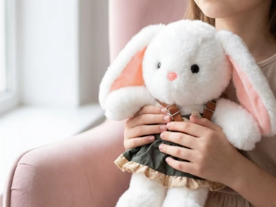 Зайка плюшевый.