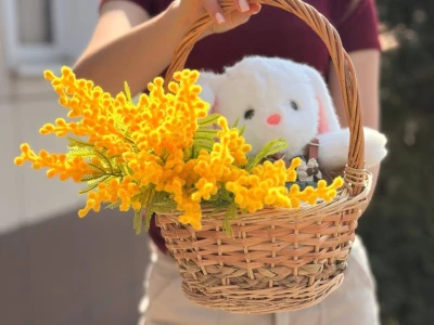 Плетенная корзинка размер М