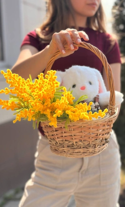 Плетенная корзинка размер М