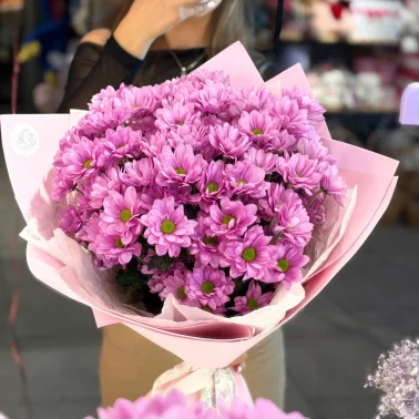 Букет из 9 кустовых хризантем