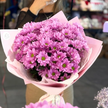 Букет из 9 кустовых хризантем