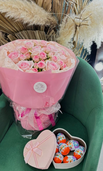 Сет «Сладкое настроение». Букет + киндеры