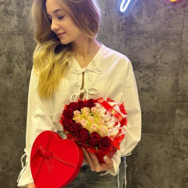 Сердце с цветами +Raffaello❤️