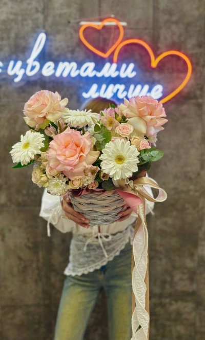 Корзинка «Нежность»🌸🎀