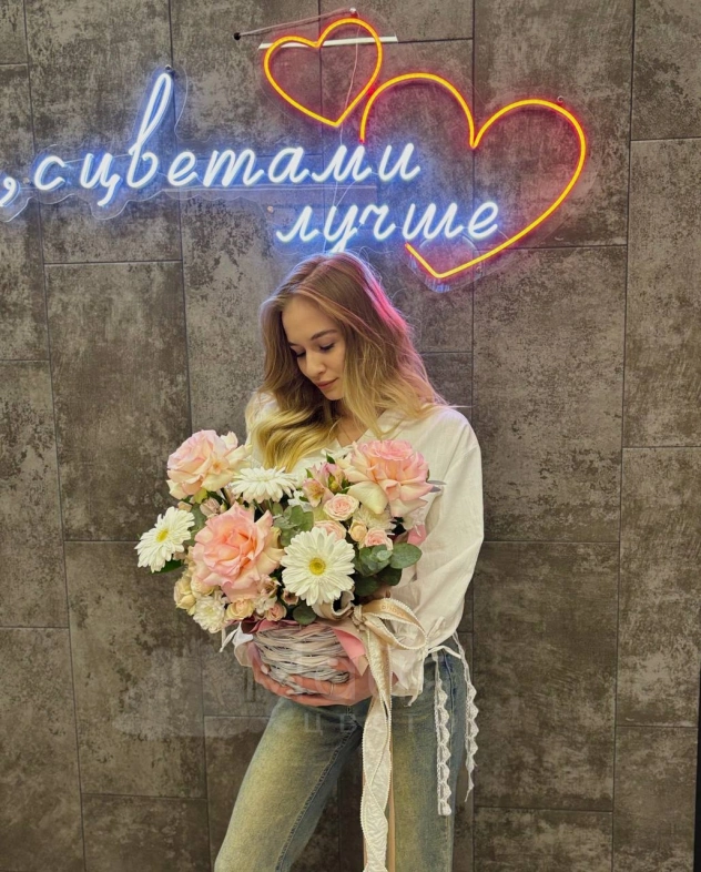 Корзинка &laquo;Нежность&raquo;🌸🎀