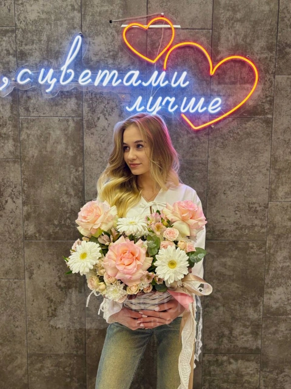 Корзинка &laquo;Нежность&raquo;🌸🎀
