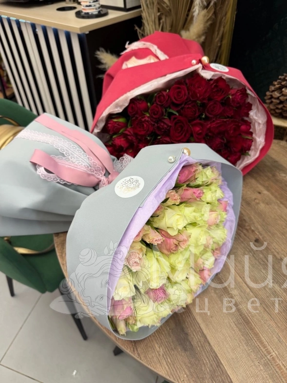 Букет из 51 розы 40 см