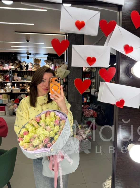 Букет из 51 розы 40 см