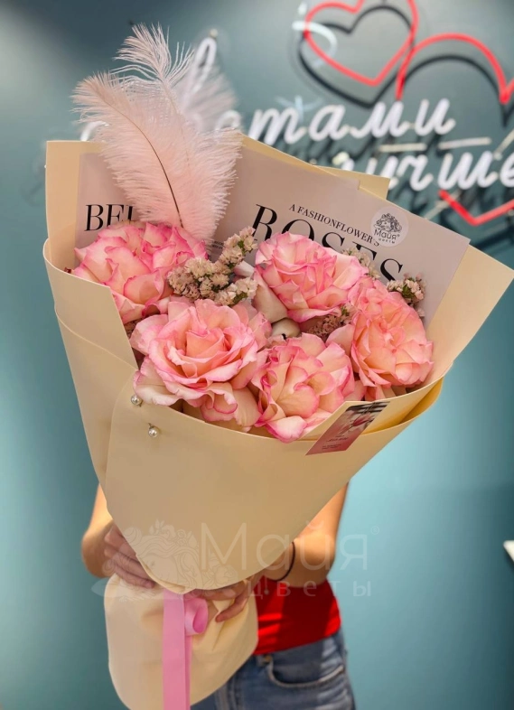 Букет французских роз &laquo;Сердце мамы&raquo;