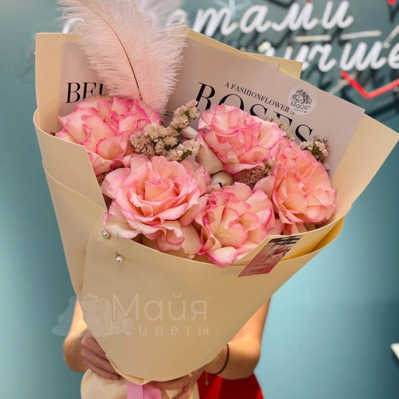 Букет французских роз &laquo;Сердце мамы&raquo;