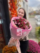 Букет из ярких альстромерий + открытка 0