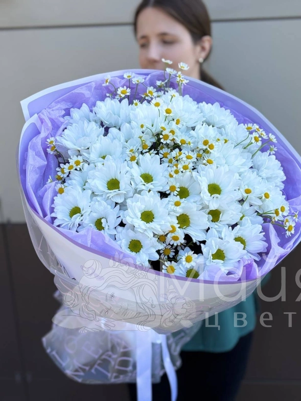 Букет "Хризантемы и ромашки"