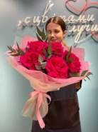Букет "Малиновые французские розы" 0
