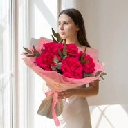 Букет "Малиновые французские розы" 0