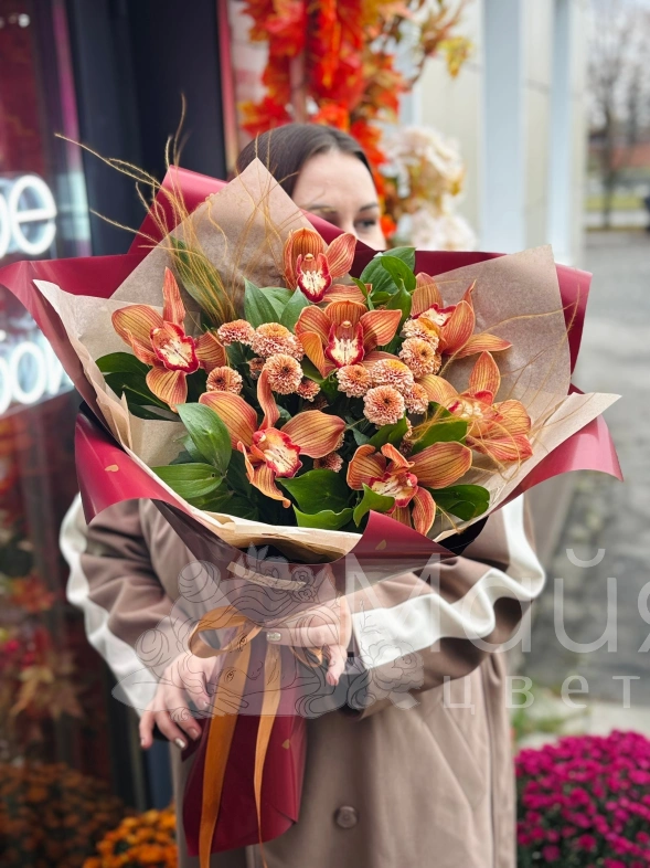 Букет "Карамельные орхидеи"