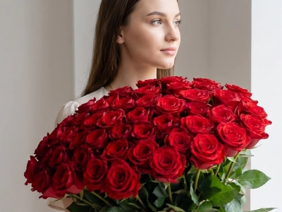 Эквадорская высокая роза 100 см. поштучно