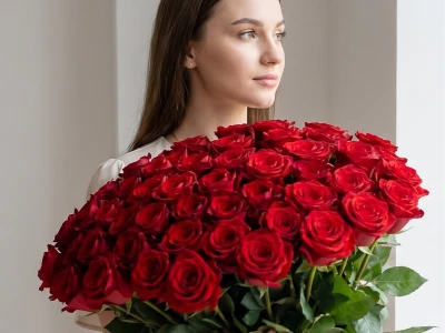 Эквадорская высокая роза 100 см. поштучно
