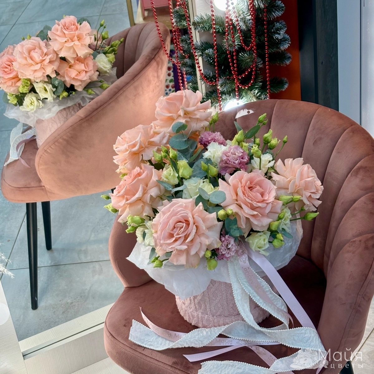 Вязаная коробка "Прованс"