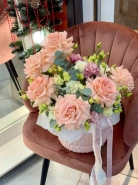 Вязаная коробка "Прованс" 2