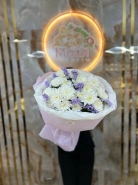 Букет "Хризантемы + статица" 3