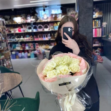 Букет «Французские белые розы»