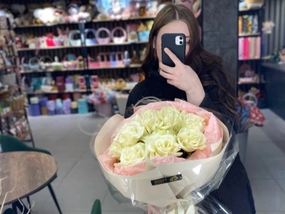 Букет «Французские белые розы»