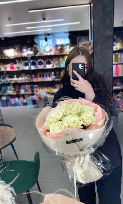 Букет «Французские белые розы»