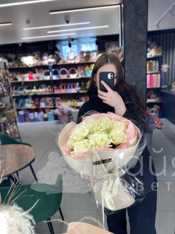 Букет &laquo;Французские белые розы&raquo;