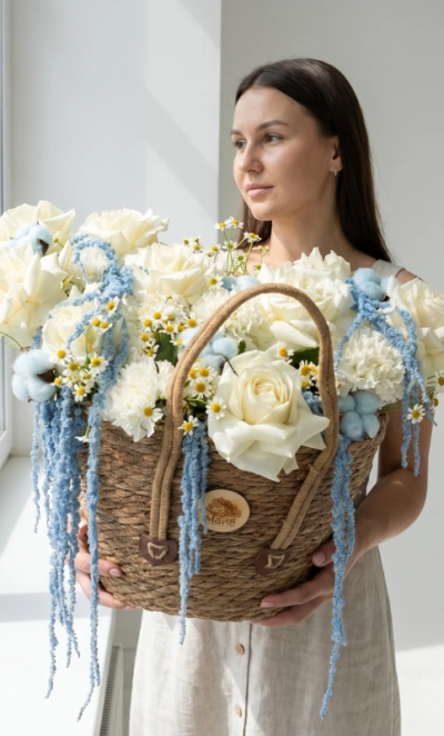 Корзина с амарантом «Авторская»