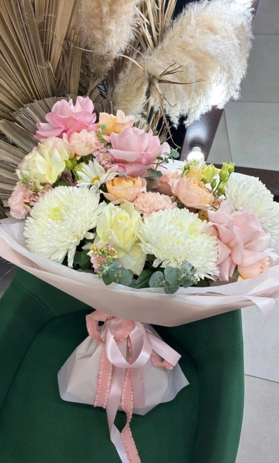 Букет «Розовый вальс»