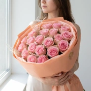 Букет из 21 кенийской розы &laquo;Муза&raquo;. 0