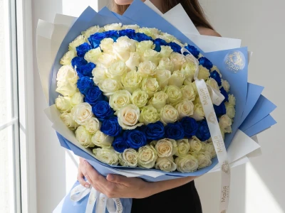 Авторский букет из 101 эквадорской розы «Любовь».