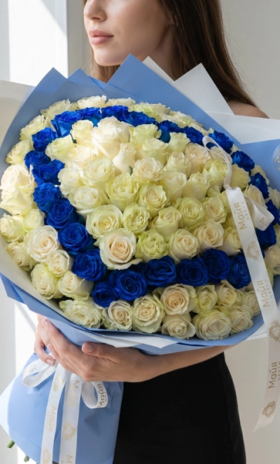 Авторский букет из 101 эквадорской розы «Любовь».