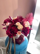 Композиция с французскими розами &laquo;Пламя&raquo; 0