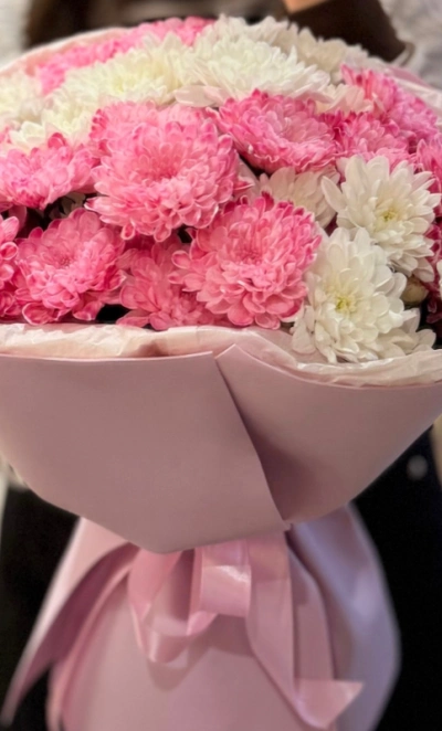 Букет из хризантем «Нежное облако»