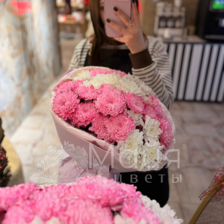 Букет из хризантем &laquo;Нежное облако&raquo;