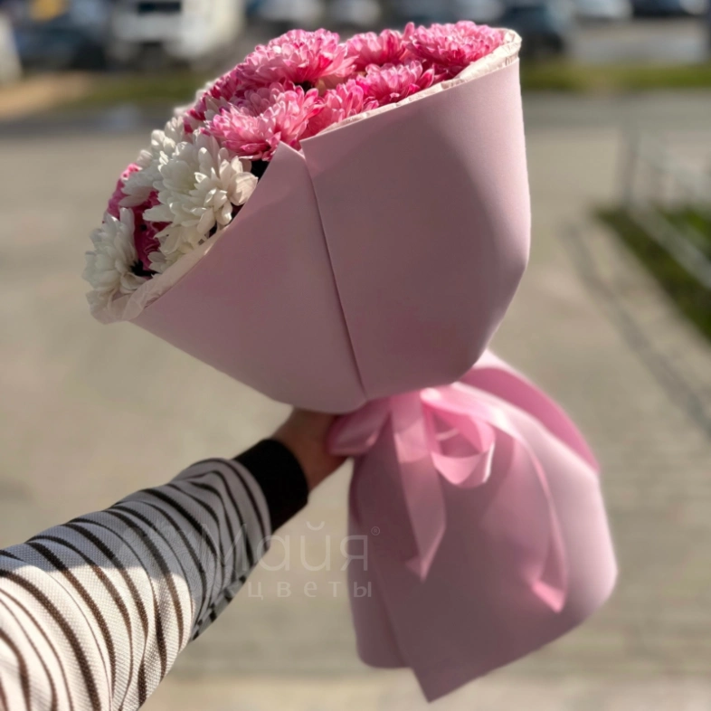 Букет из хризантем &laquo;Нежное облако&raquo;.